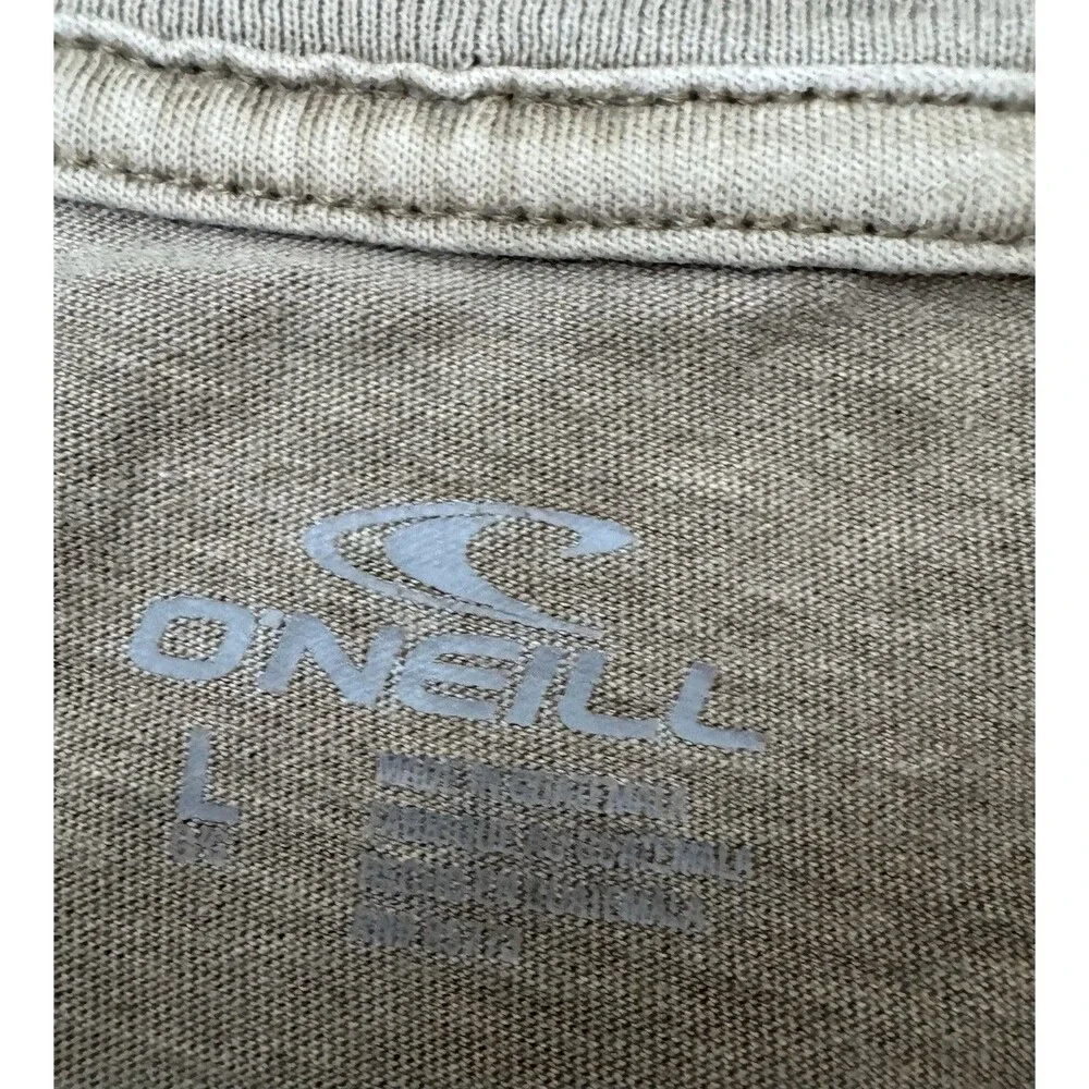 O’Neill Teen Large Palm Tree Graphic Cropped 100% Cotton Tee Olive Green Fits 14